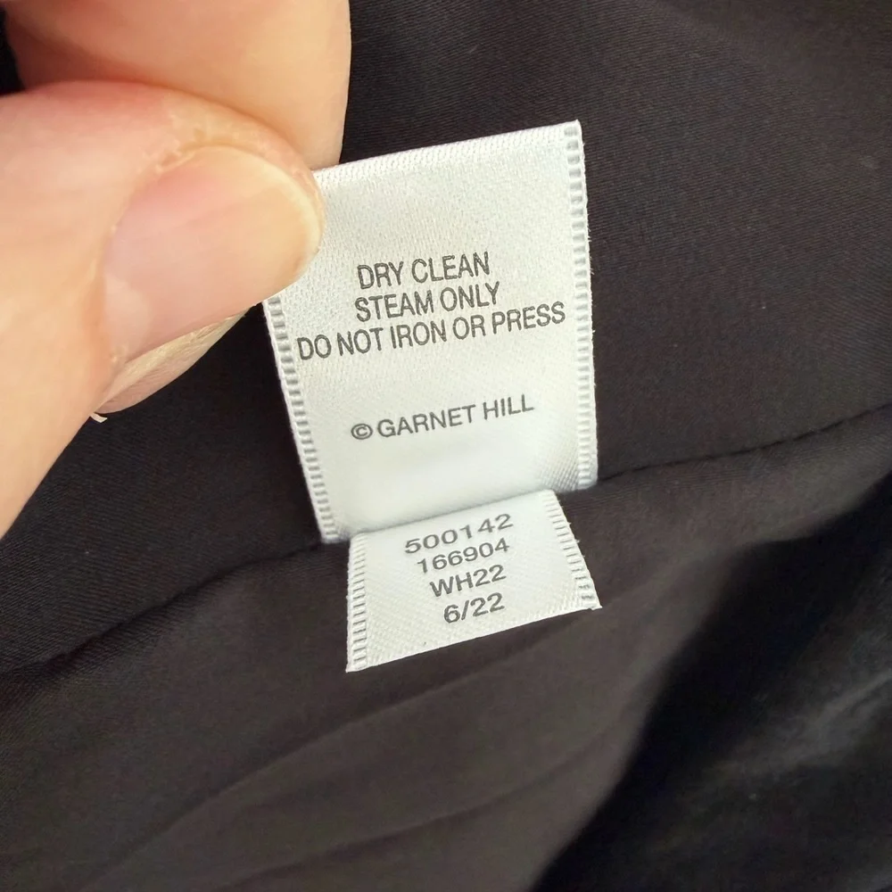 New Garnet Hill Women's Black Velvet Relax fit Blazer sz 14